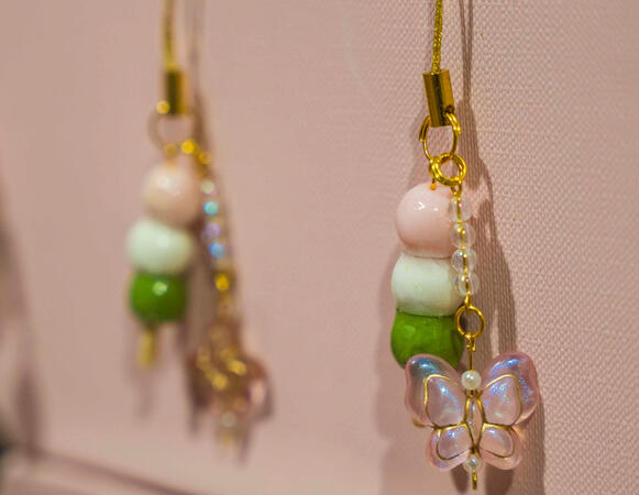 clay charm keychains