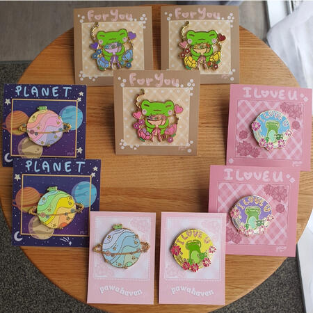 frog enamel pins